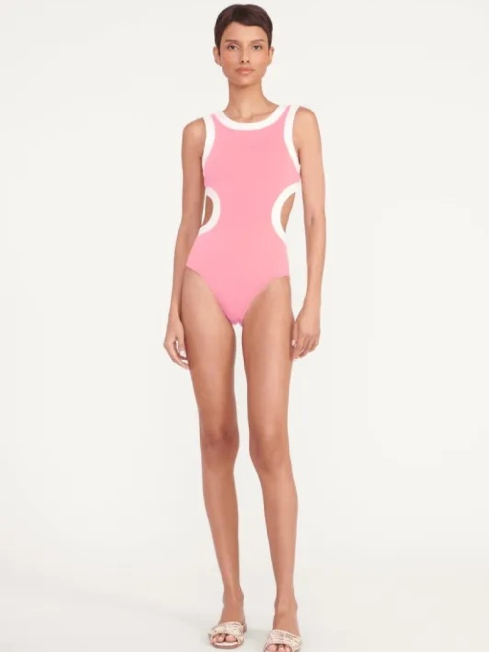 NWT! STAUD DOLCE ONE PIECE | CORAL PINK WHITE
